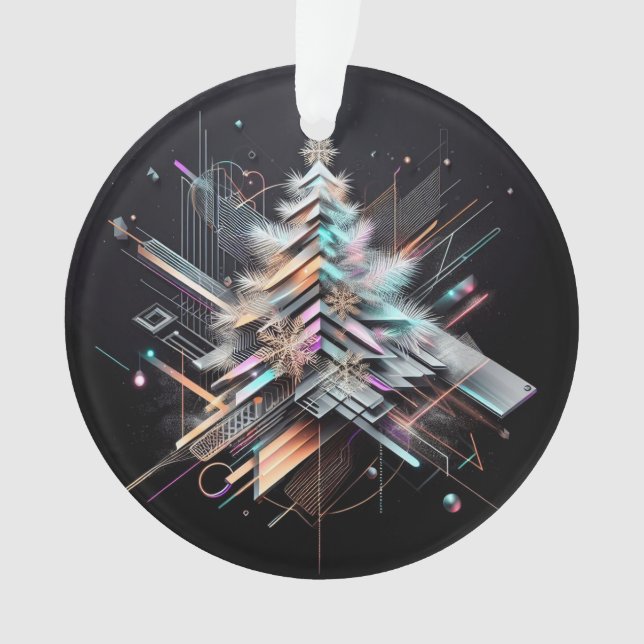 Ornamento navideño de elegancia futurista (Anverso)
