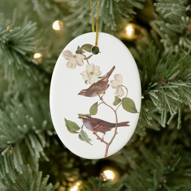 Ornamento navideño de espárrago blanco rotado (Árbol)