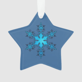 Ornamento navideño de estrella de nieve