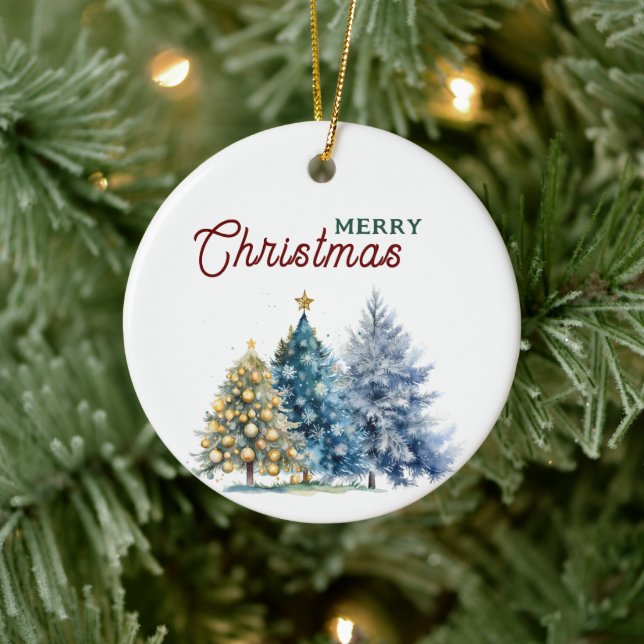 Ornamento navideño de Feliz (Árbol)