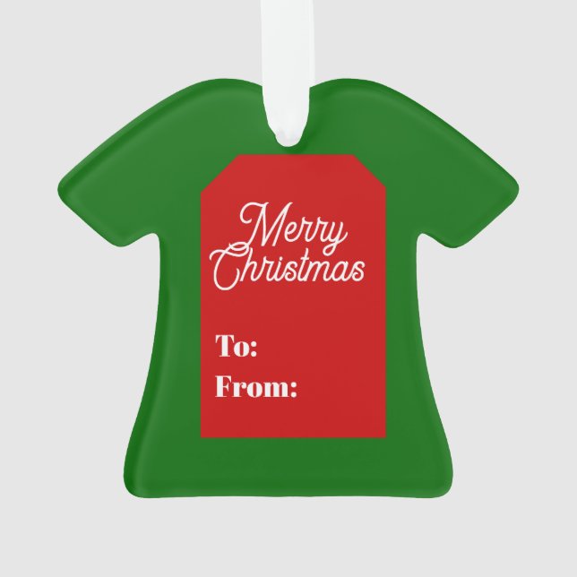 Ornamento navideño de Feliz (Reverso)