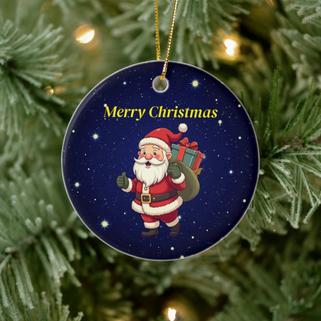 Ornamento navideño de Feliz (Árbol)