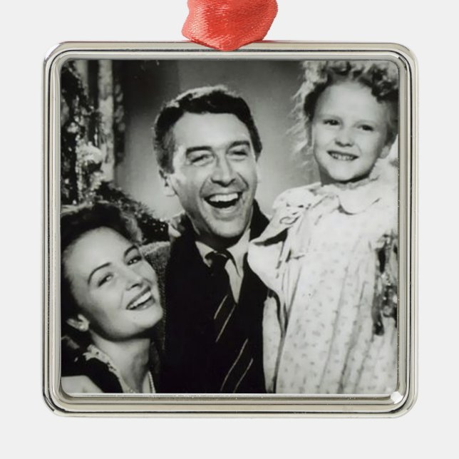 Ornamento navideño de Feliz (Frente)