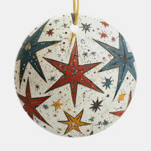 Ornamento navideño de Folksy Stars