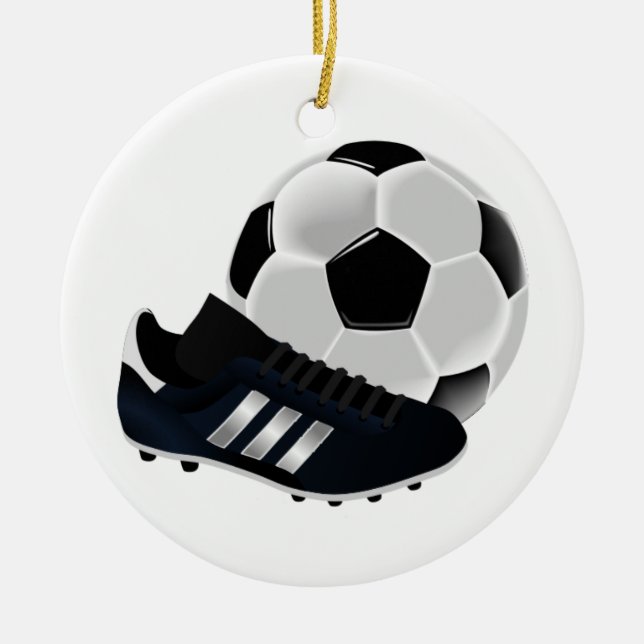 Ornamento navideño de fútbol (Frente)
