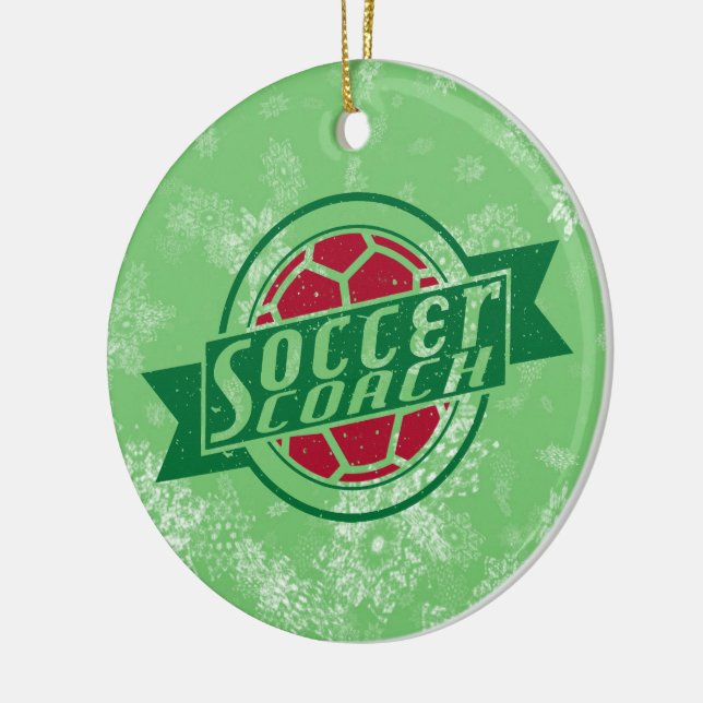 Ornamento navideño de fútbol, entrenador de fútbol (Izquierda)