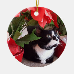 Ornamento navideño de gato
