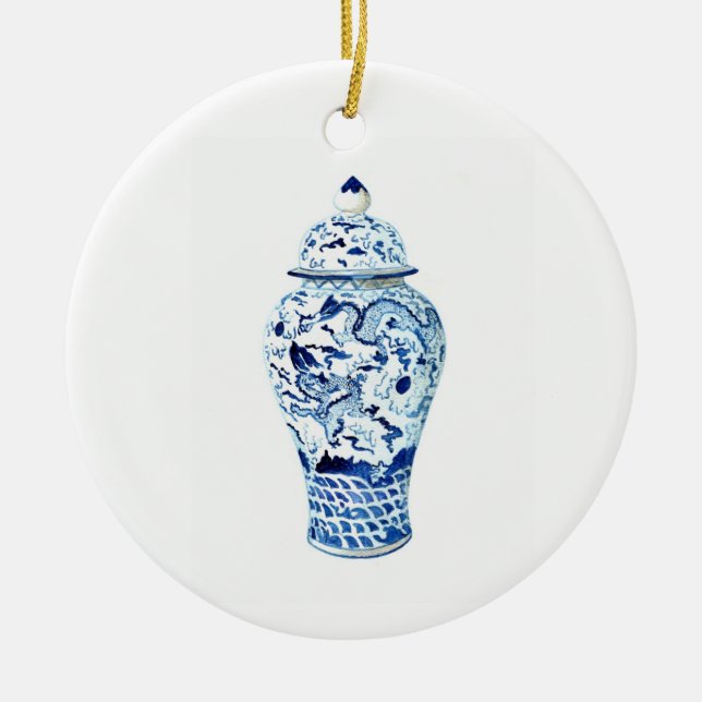Ornamento navideño de Ginger Jar (Frente)