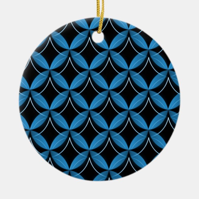 Ornamento navideño de Glam Uptown, azul real (Frente)