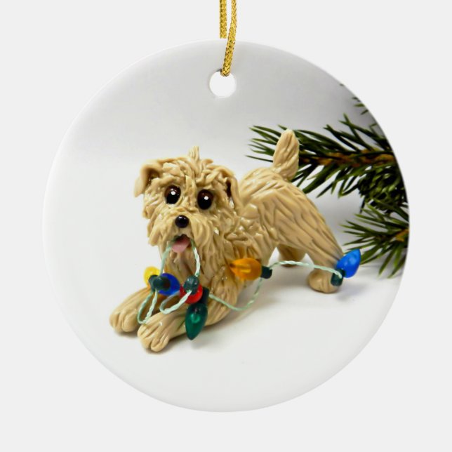 Ornamento navideño de Glen of Imaal Terrier (Frente)