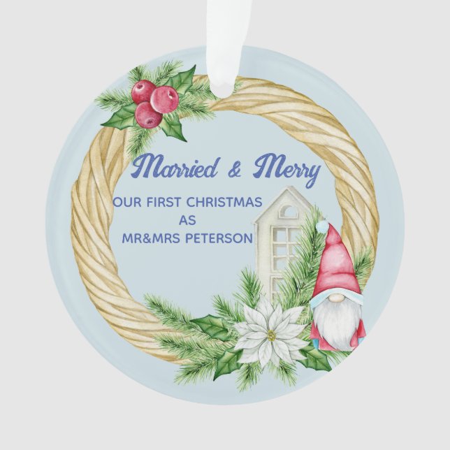 Ornamento navideño de Gnome (Anverso)