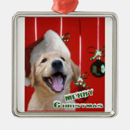 Ornamento navideño de Golden Retriever