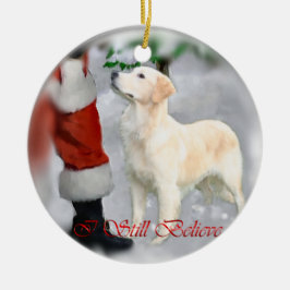 Ornamento navideño de Golden Retriever