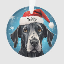 Ornamento navideño de Great Dane Personalizado