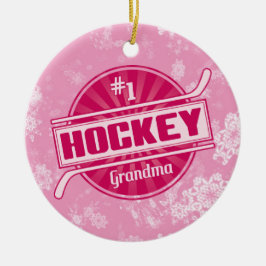 Ornamento navideño de hockey, abuela de hockey #1