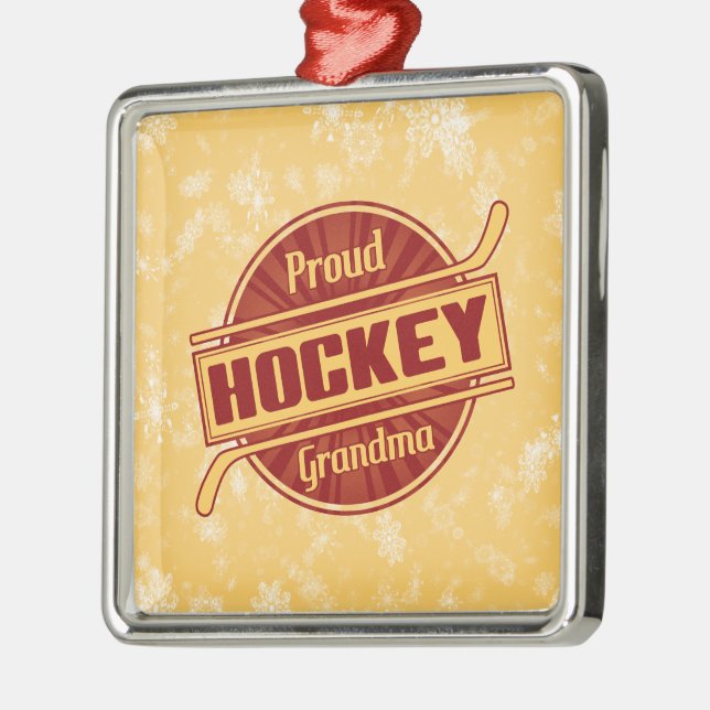 Ornamento navideño de hockey, abuela orgullosa de  (Izquierda)