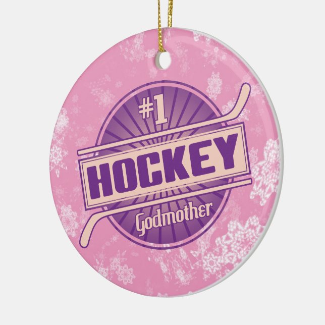 Ornamento navideño de hockey, padrino de hockey (Izquierda)