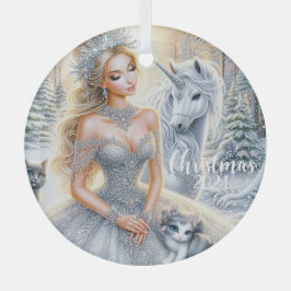 Ornamento navideño de Icy Winter Bride
