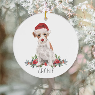 Ornamento navideño de Jack Russell Personalizado