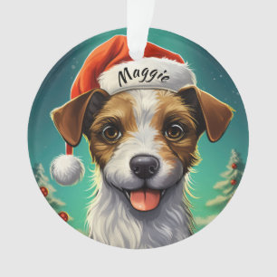 Ornamento navideño de Jack Russell Terrier Persona