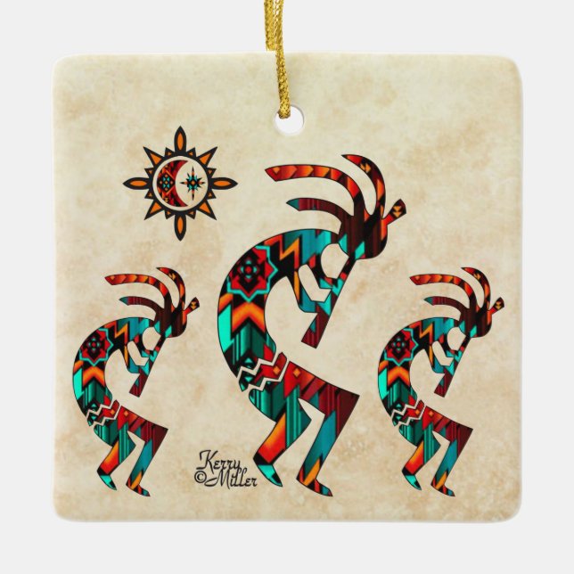 Ornamento navideño de Kokopelli (Anverso)