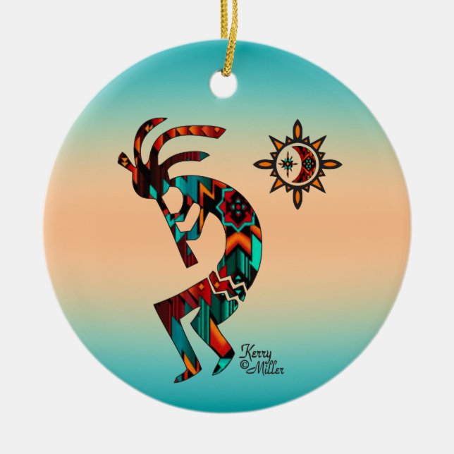 Ornamento navideño de Kokopelli (Frente)