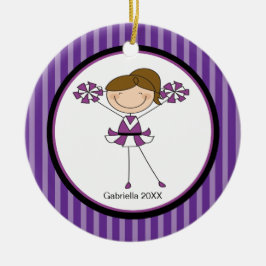 Ornamento navideño de la actriz de Cute Brown Hair