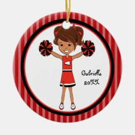 Ornamento navideño de la actriz de Cute Brown Hair