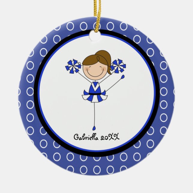 Ornamento navideño de la actriz de Cute Brown Hair (Frente)