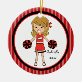 Ornamento navideño de la actriz de Cute Brown Hair