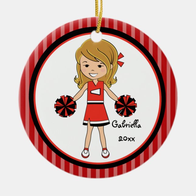 Ornamento navideño de la actriz de Cute Brown Hair (Frente)