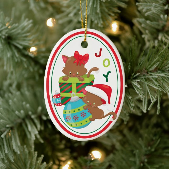 Ornamento navideño de la alegría de los niños de K (Árbol)