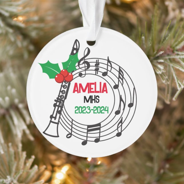 Ornamento navideño de la banda Clarinet (Árbol)