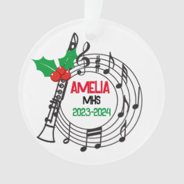 Ornamento navideño de la banda Clarinet