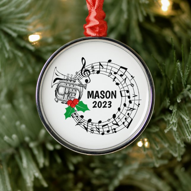 Ornamento navideño de la banda de marchas melófona (Árbol)