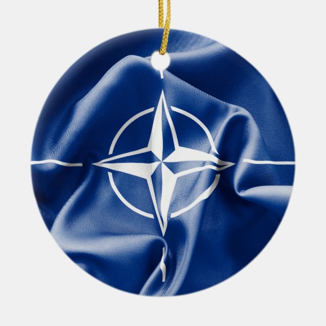 Ornamento navideño de la bandera de la OTAN (Frente)