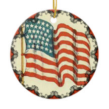 Ornamento navideño de la bandera norteamericana vi