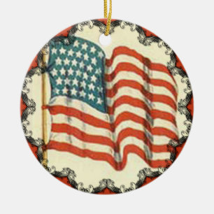 Ornamento navideño de la bandera norteamericana vi