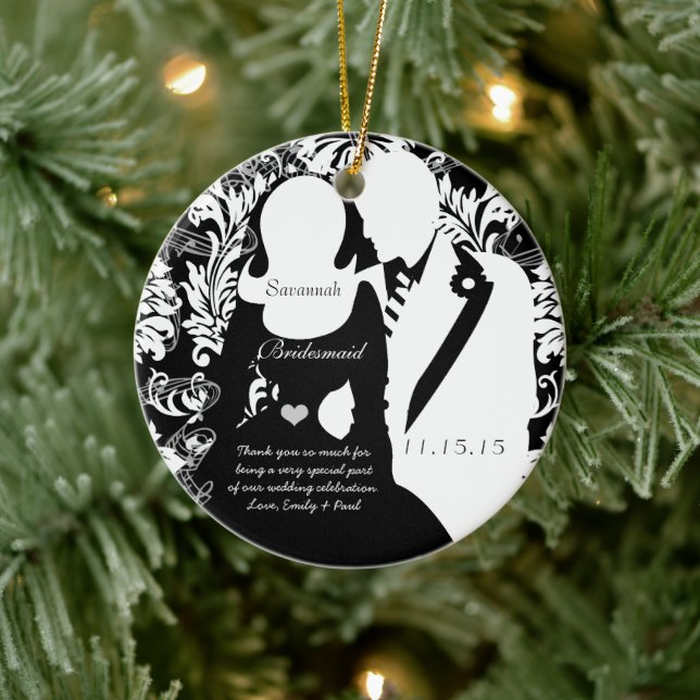 Ornamento navideño de la Boda boda (Árbol)