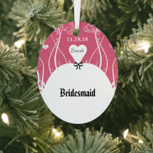 Ornamento navideño de la boda Gown Bridesmaid Boda