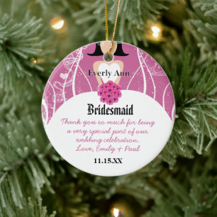 Ornamento navideño de la boda Gown Bridesmaid Boda