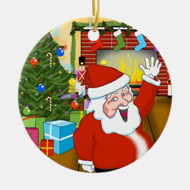 Ornamento navideño de la escena de los navidades (Frente)