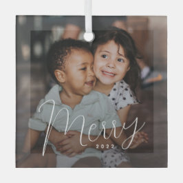 Ornamento navideño de la foto del Personalizado de