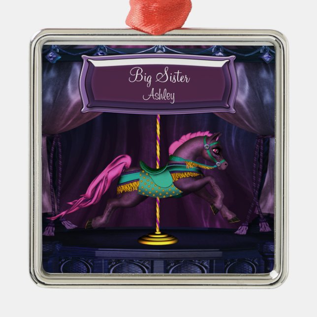 Ornamento navideño de la hermana mayor de Carousel (Frente)