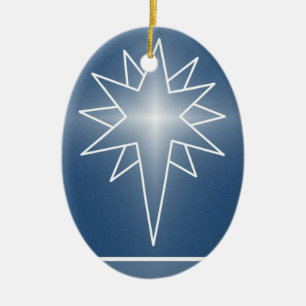 Ornamento navideño de la oveja de la estrella del 