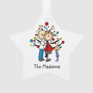 Ornamento navideño de la pareja esperada