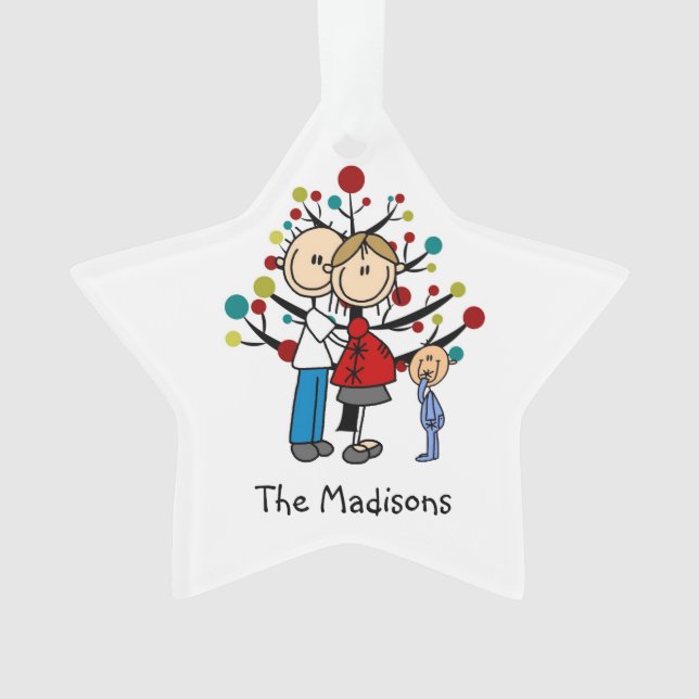 Ornamento navideño de la pareja esperada (Anverso)