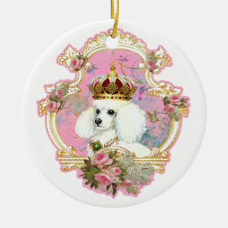 Ornamento navideño de la reina del canapé blanco