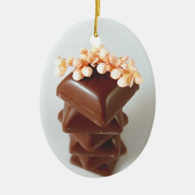 Ornamento navideño de la Torre del Chocolate (Frente)