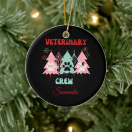 Ornamento navideño de la tripulación veterinaria p